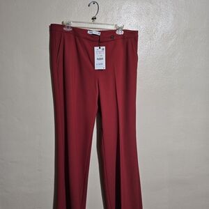 Zara Classic Red Women's Trousers